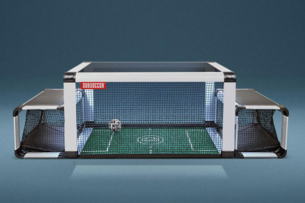 4 Feet Under Subsoccer 7 table football game unit assembled